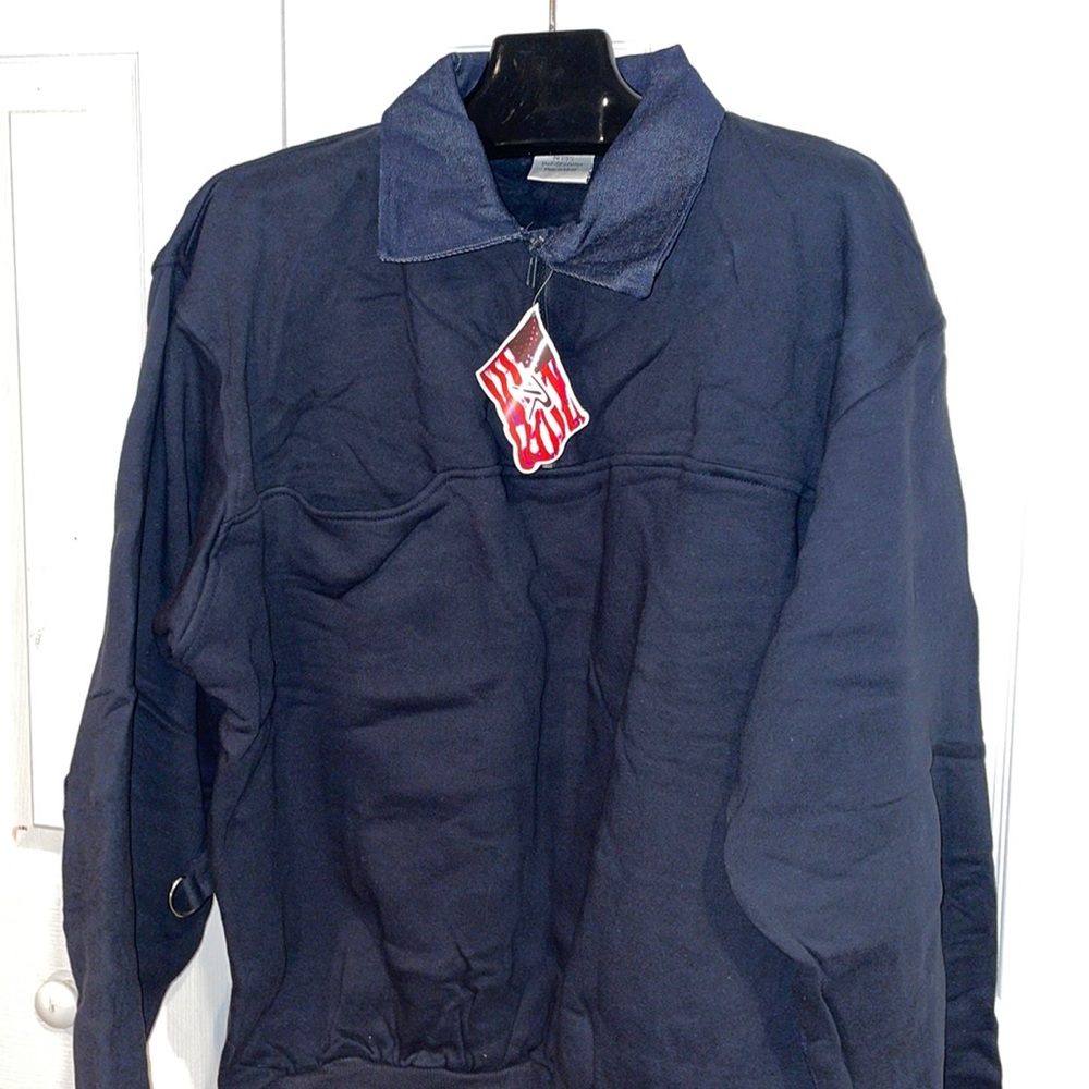 Navy Collared Pullover - Picture 3 of 7